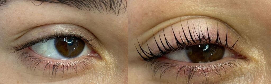 laminating effect on lashes